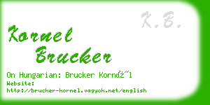 kornel brucker business card